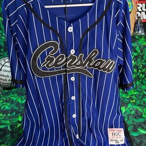 Crenshaw/Nipsy Blue Striped Men's Jersey Size Large